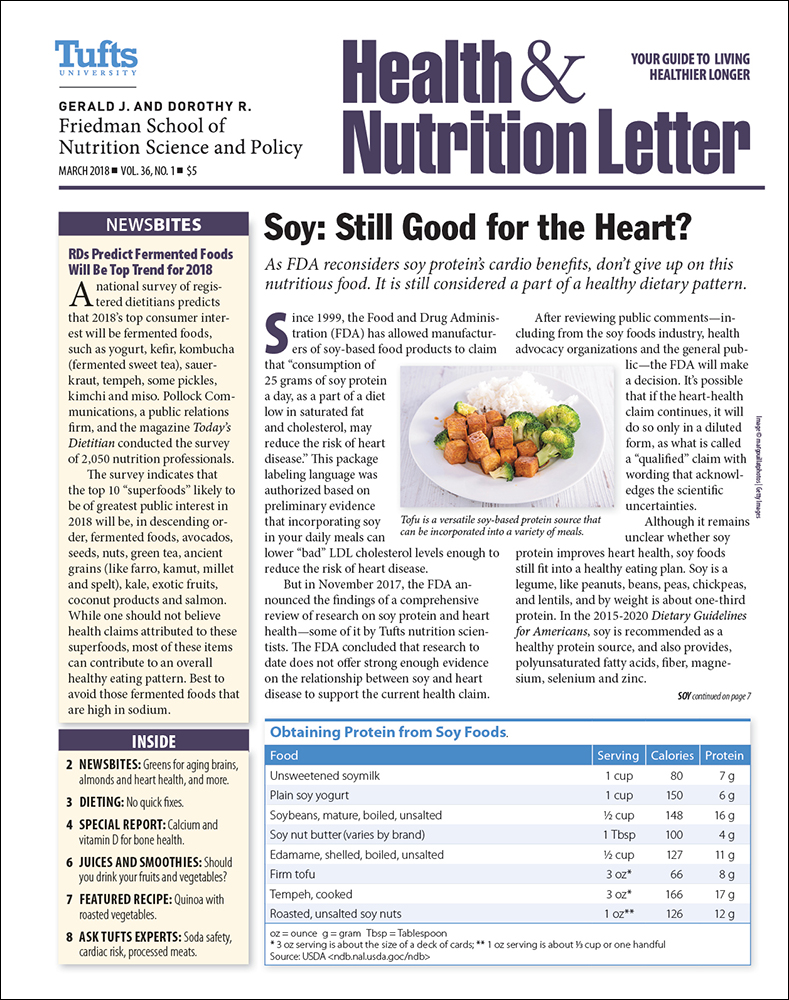 Download The Full March 2018 Issue Pdf Tufts Health And Nutrition Letter