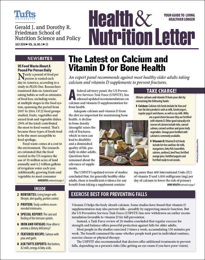 Download The Full July 2018 Issue PDF - Tufts Health & Nutrition Letter