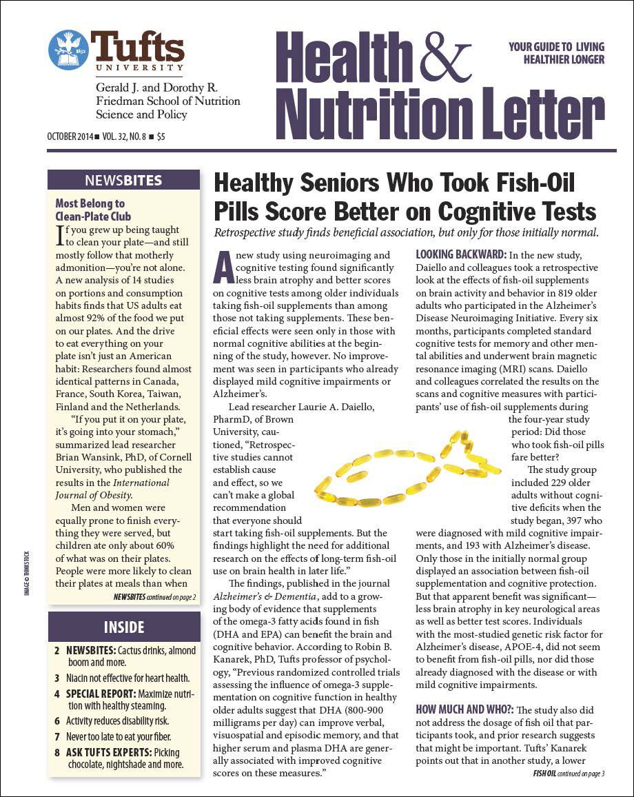 Download The Full October 2014 Issue PDF - Tufts Health & Nutrition Letter