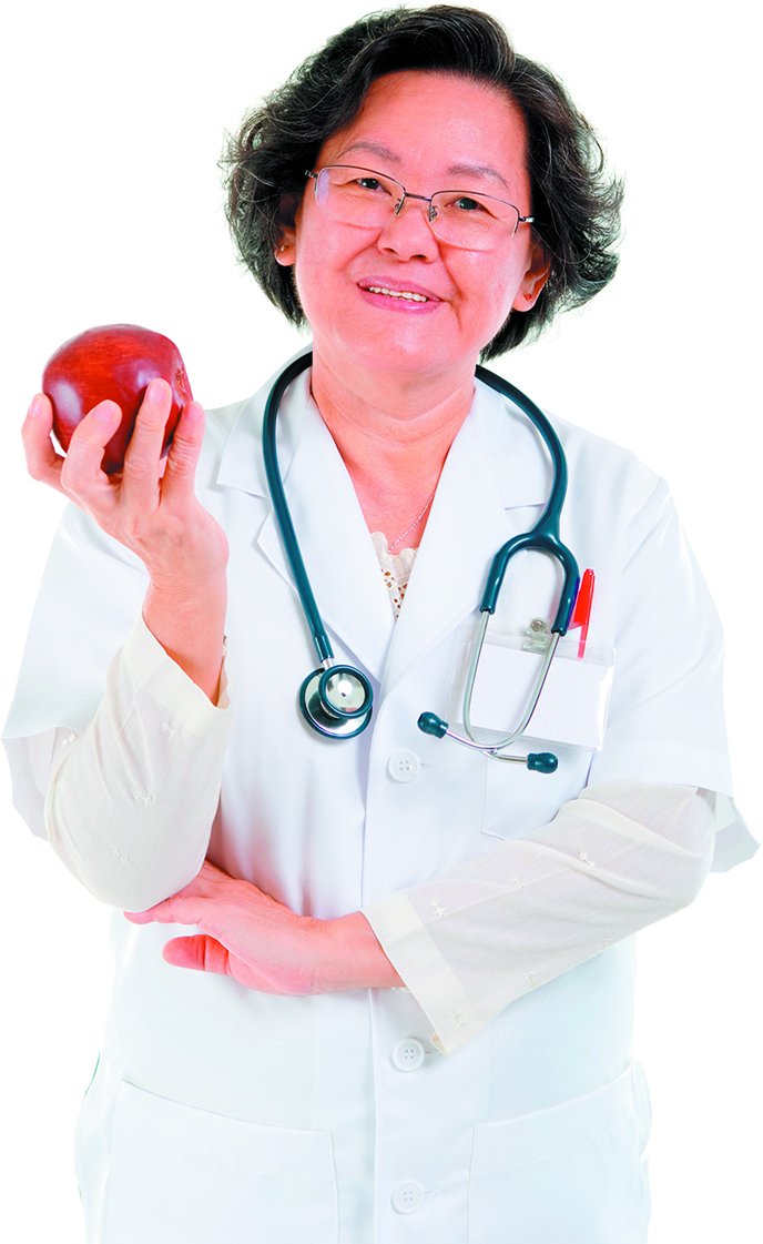 doctor with apple