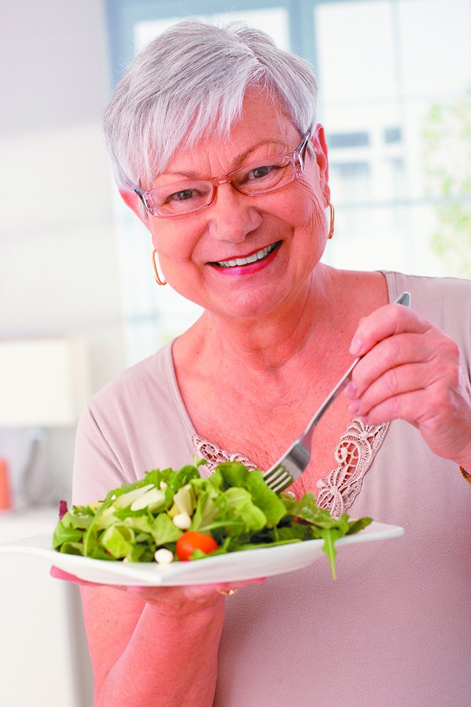 Salad Eating Woman