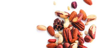 cashew, pecan, pine nuts, hazelnut isolated