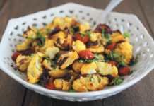 TURMERIC ROASTED CAULIFLOWER WITH TOMATOES