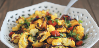 TURMERIC ROASTED CAULIFLOWER WITH TOMATOES