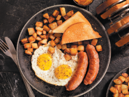 Make the most of breakfast by swapping out processed meats, refined carbohydrates, saturated fats, and fried potatoes for fruits, vegetables, whole grains, and beans.