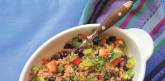 Black Bean Bulgar Orange Salad