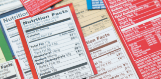 “Net carbs” do not include fiber, since fiber is not digested. Food labels are not required to carry this industry term.