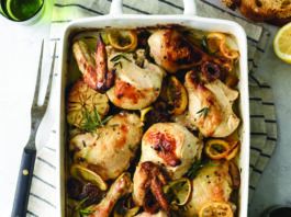 Roast Chicken with Lemon and Dates